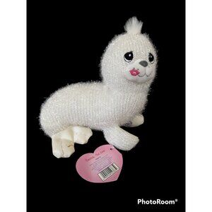 Precious Moments Cecilia The Seal White Glitter Plush Toy 9" NOS 2001 Enesco